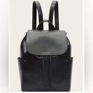 Frye Black Leather Backpack